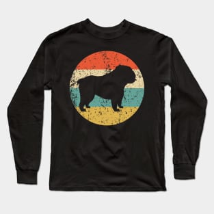 English Bulldog Retro Vintage Long Sleeve T-Shirt